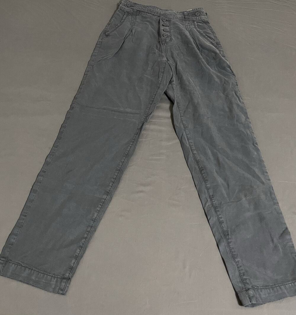 American Eagle High Rise Pleated Pants Size 2 Gray NWT Button Fly